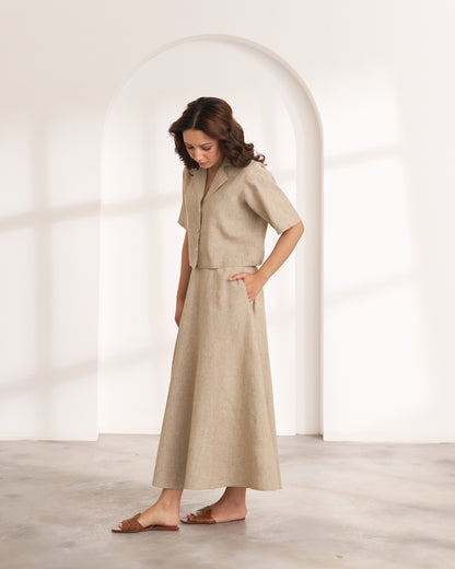 The Sand Beige Hemp Skirt