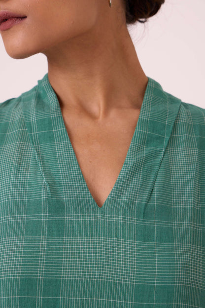 Clover Green Handwoven Dress