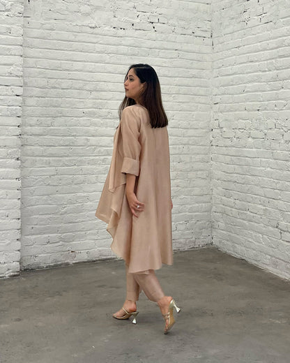 The Waterfall Jacket Ensemble - Champagne