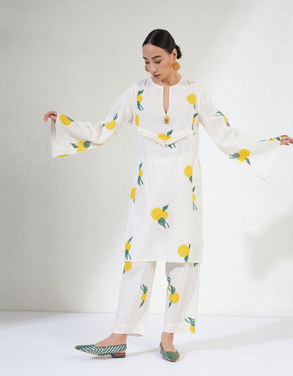 Off White And Yellow Veera Set 1