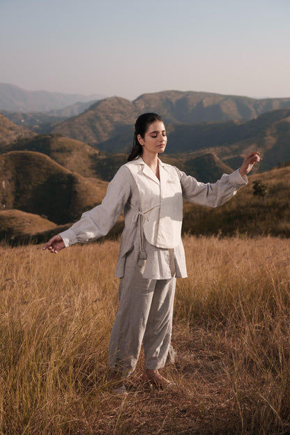 Whisper Wind Shirt and Pant Set - Grey