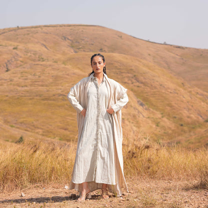 Flavia Set Grey Khadi