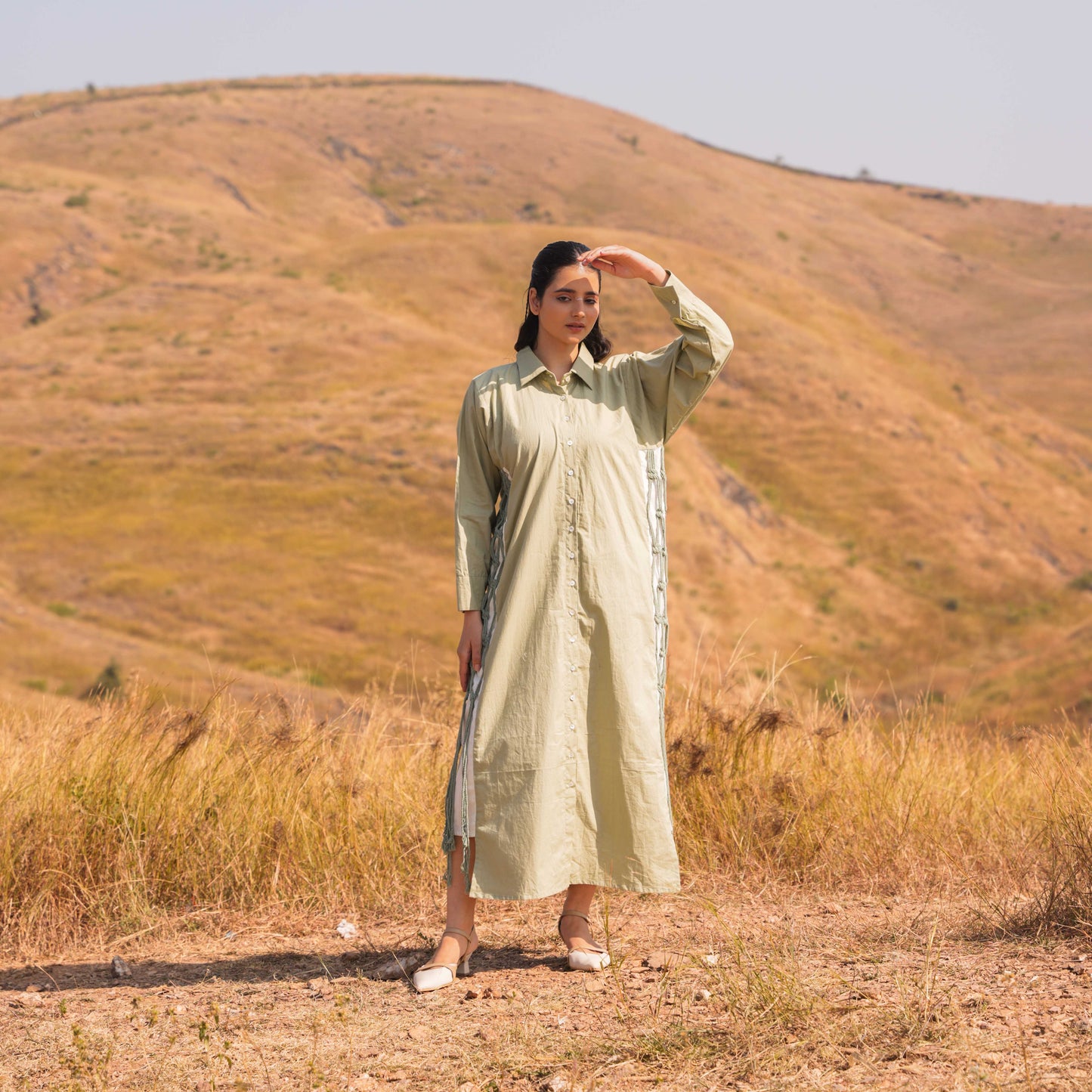 Cascade Dress - Green