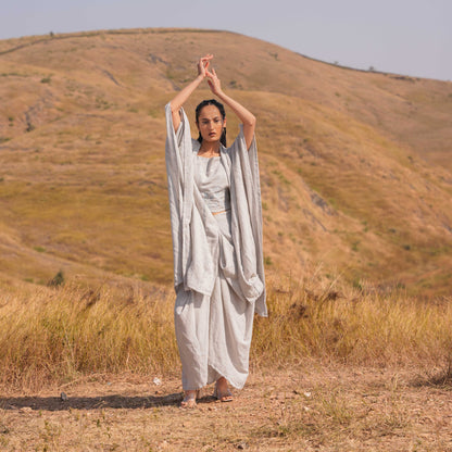 Clover Set Top, Skirt and Jacket (3 Piece) Grey