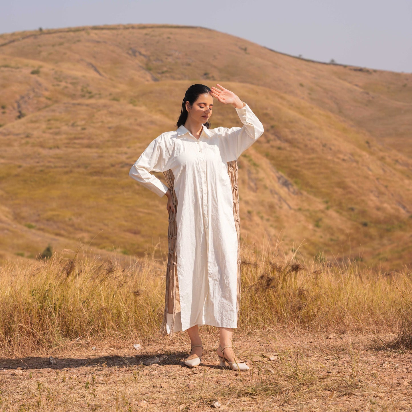 Cascade Dress - Beige