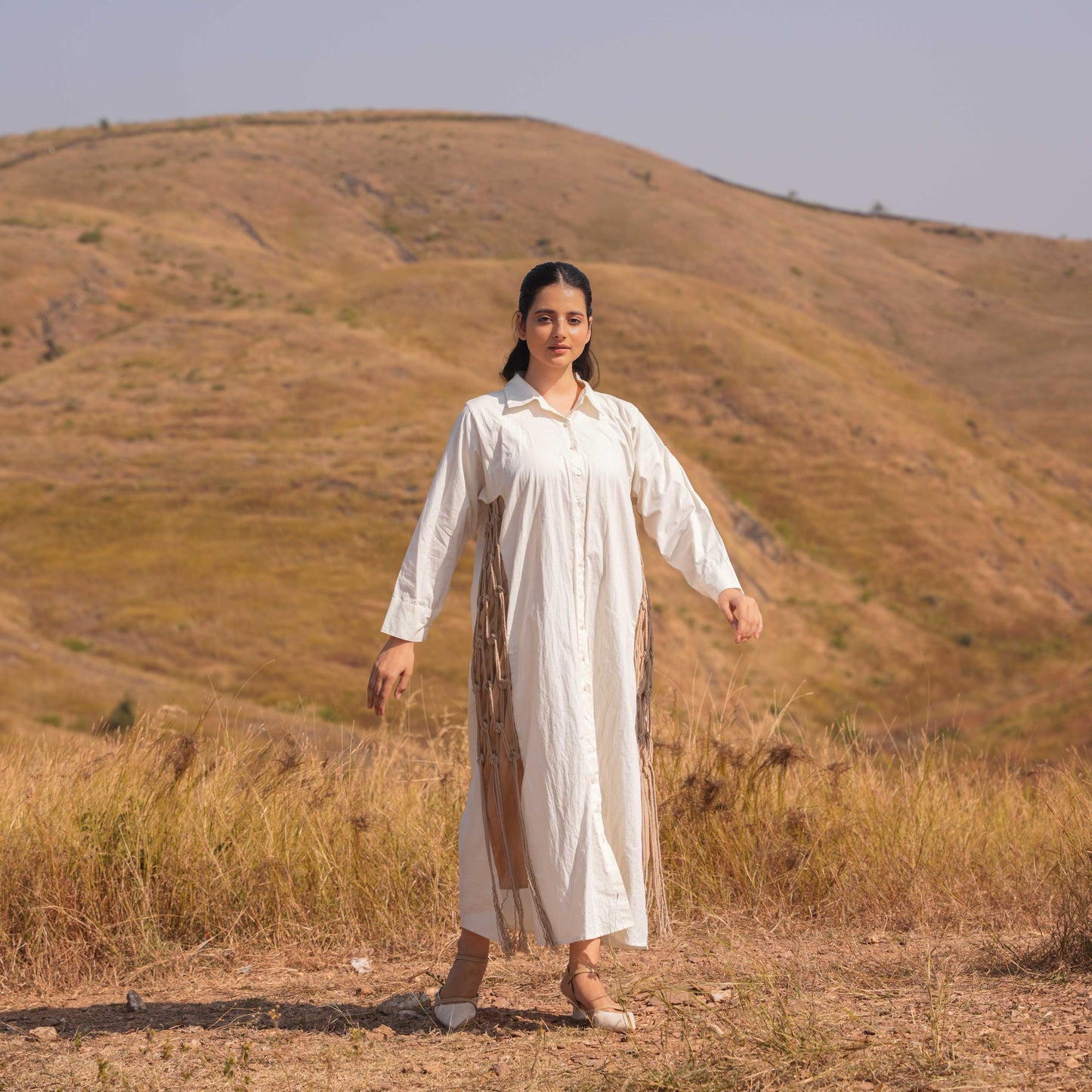 Cascade Dress - Beige