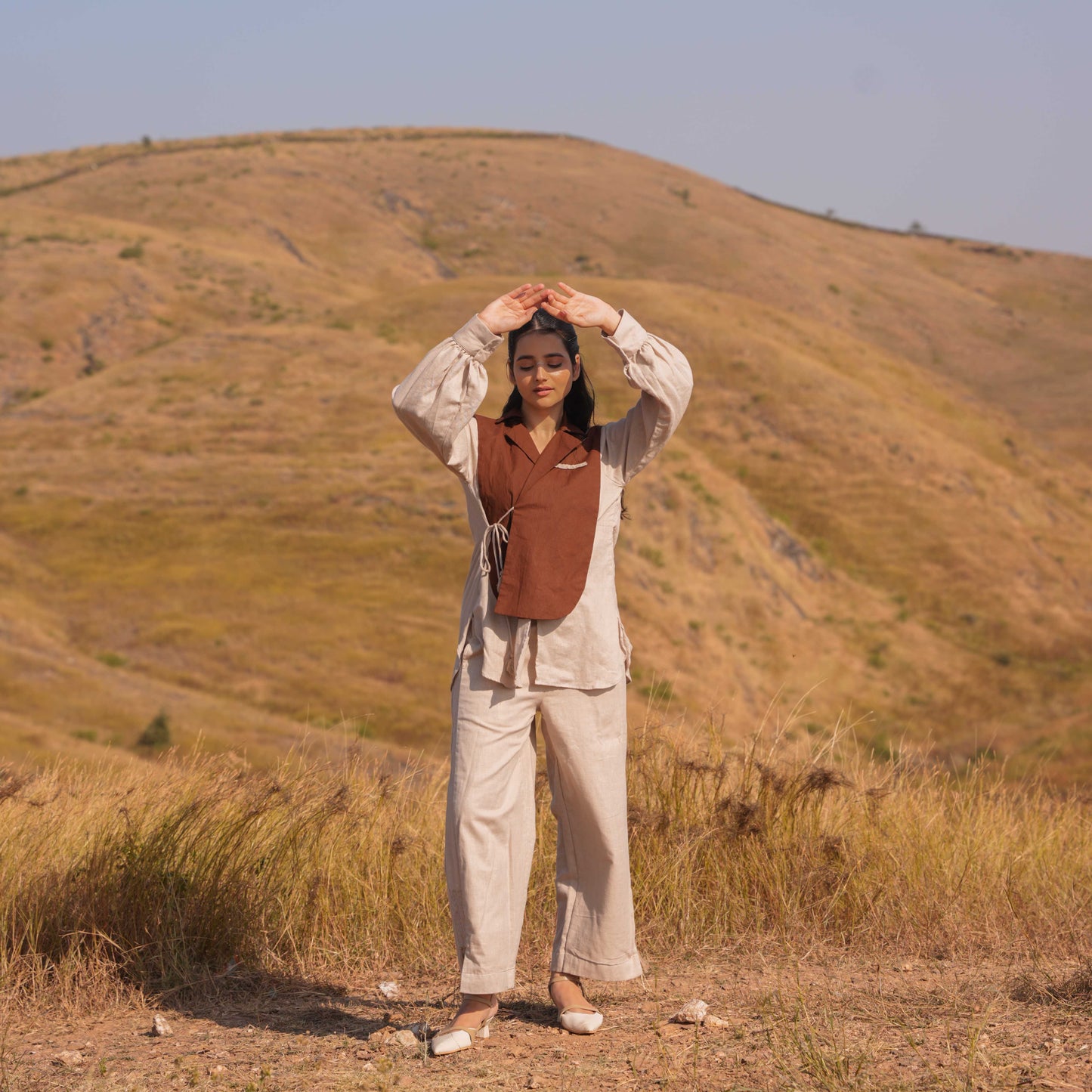 Whisper Wind Shirt and Pant Set - Brown