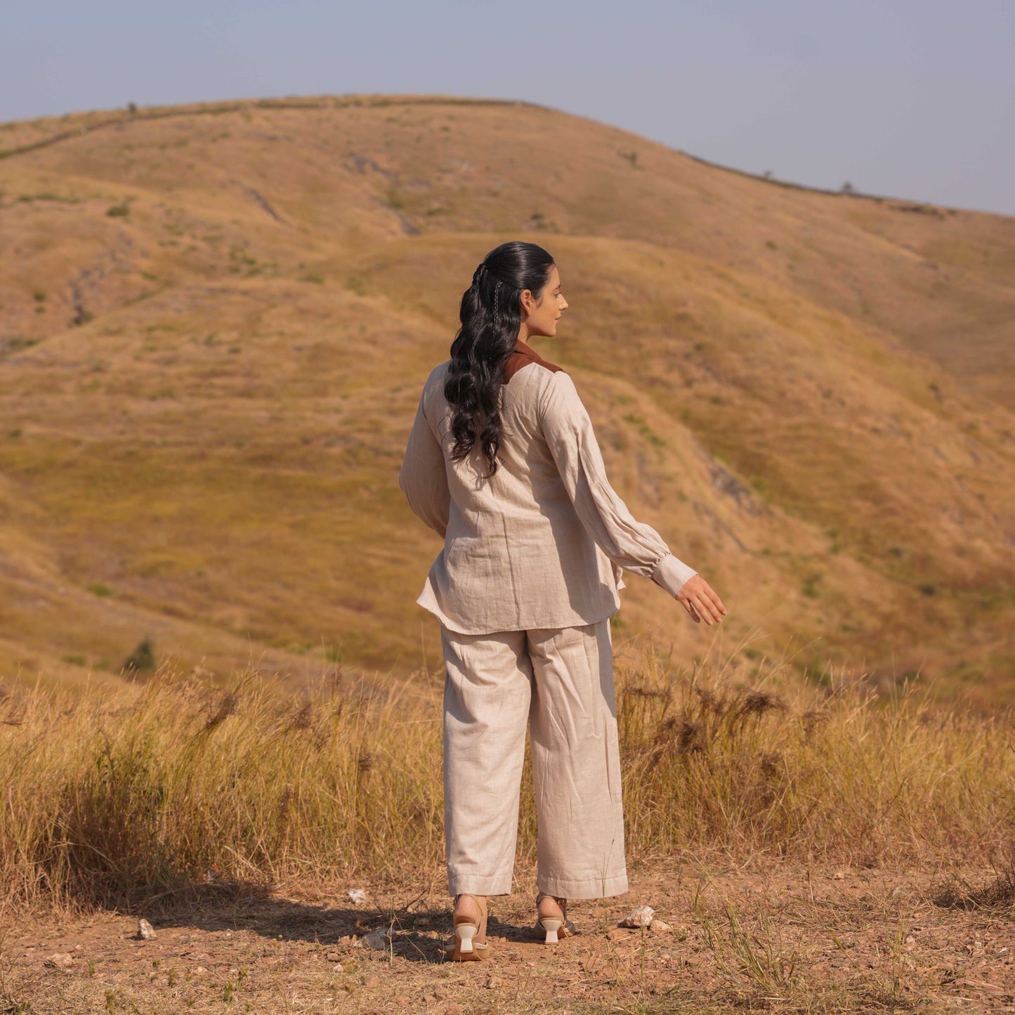 Whisper Wind Shirt and Pant Set - Brown