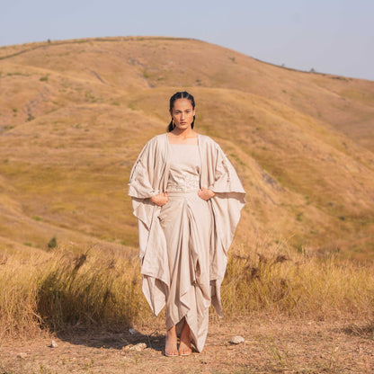 Clover Set Top, Skirt and Jacket (3 Piece) Brown