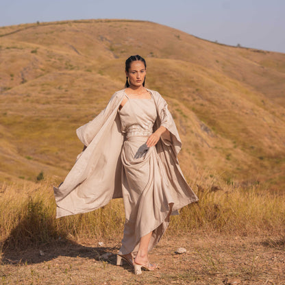 Clover Set Top, Skirt and Jacket (3 Piece) Brown