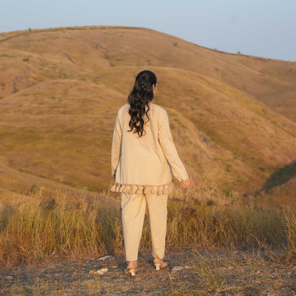 Arlo Top and Pant Co-ord Set Ivory