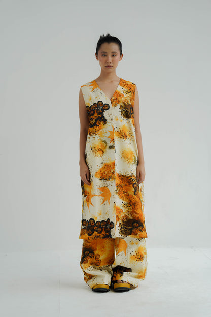 Mustard Florid Co-ord