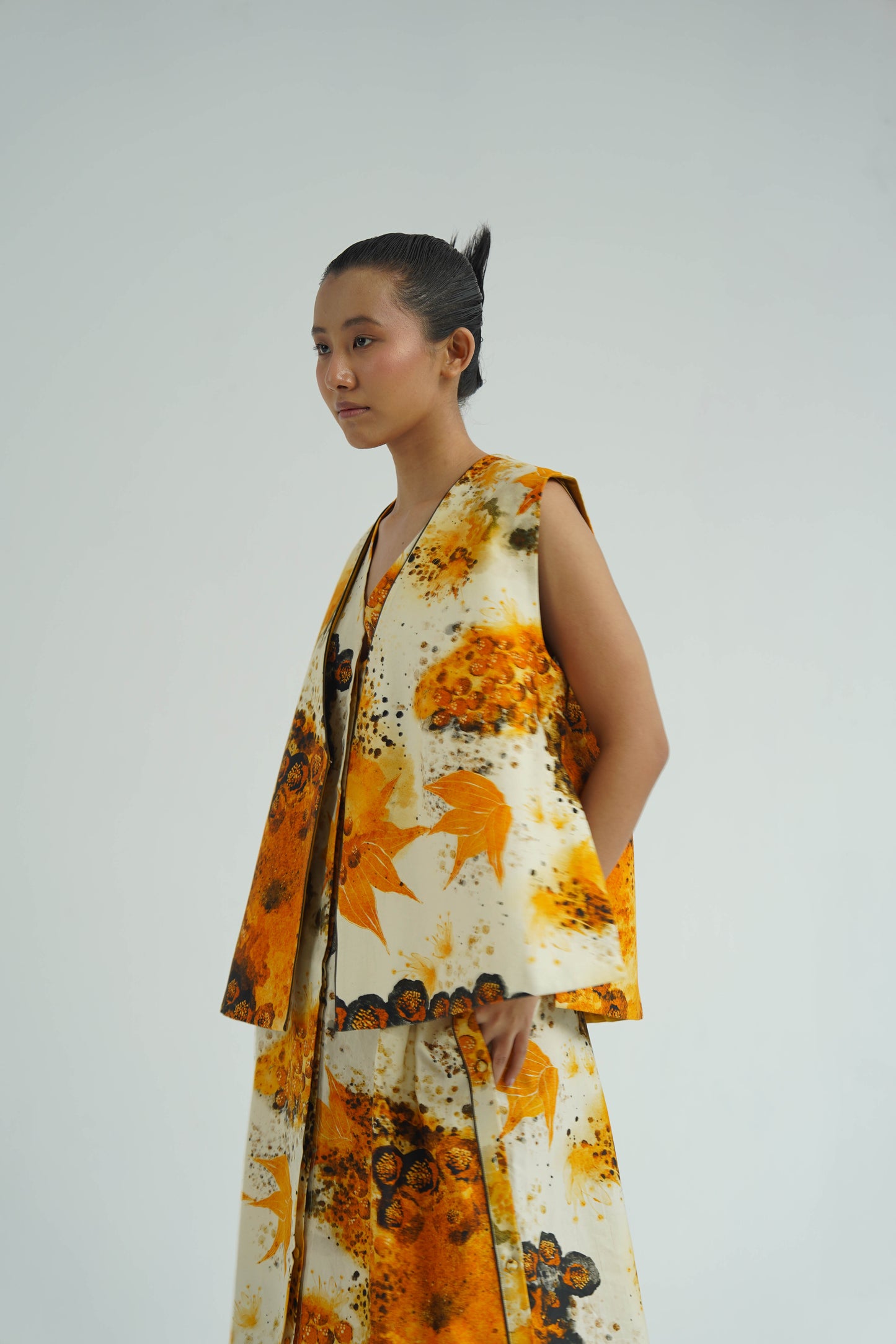 Mustard  Florid Gilet