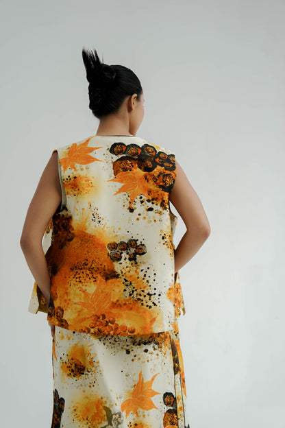 Mustard  Florid Gilet