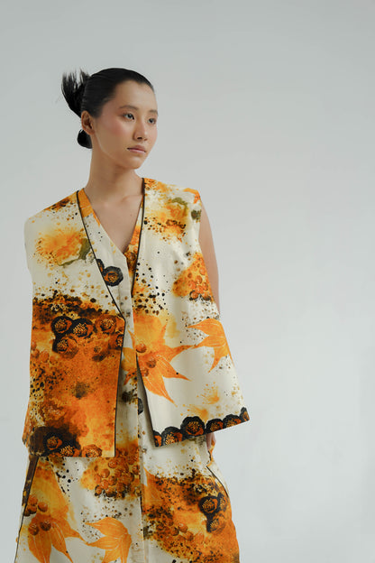 Mustard  Florid Gilet