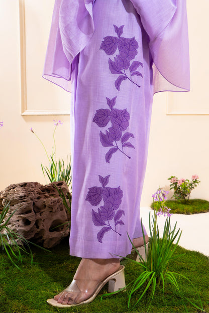 Lilac Smocking Chanderi Co-ord Set