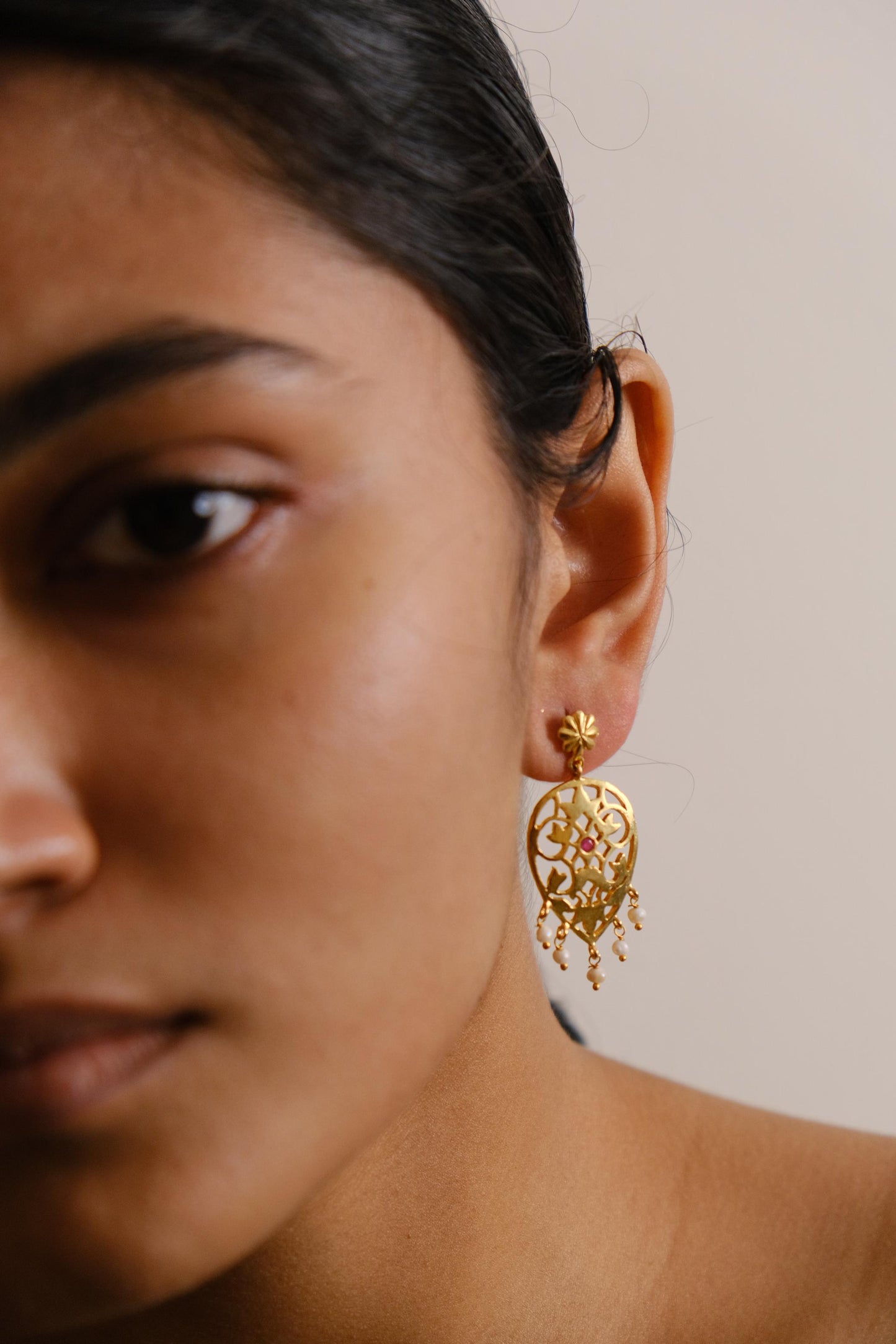 Atreyee Earrings Golden