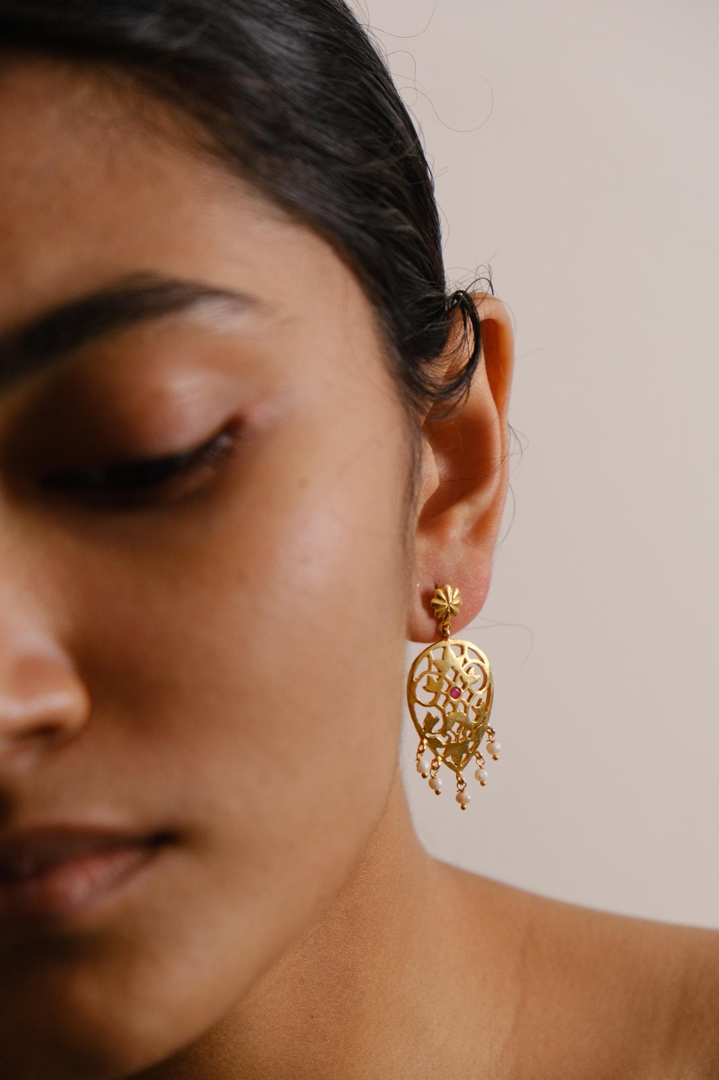 Atreyee Earrings Golden