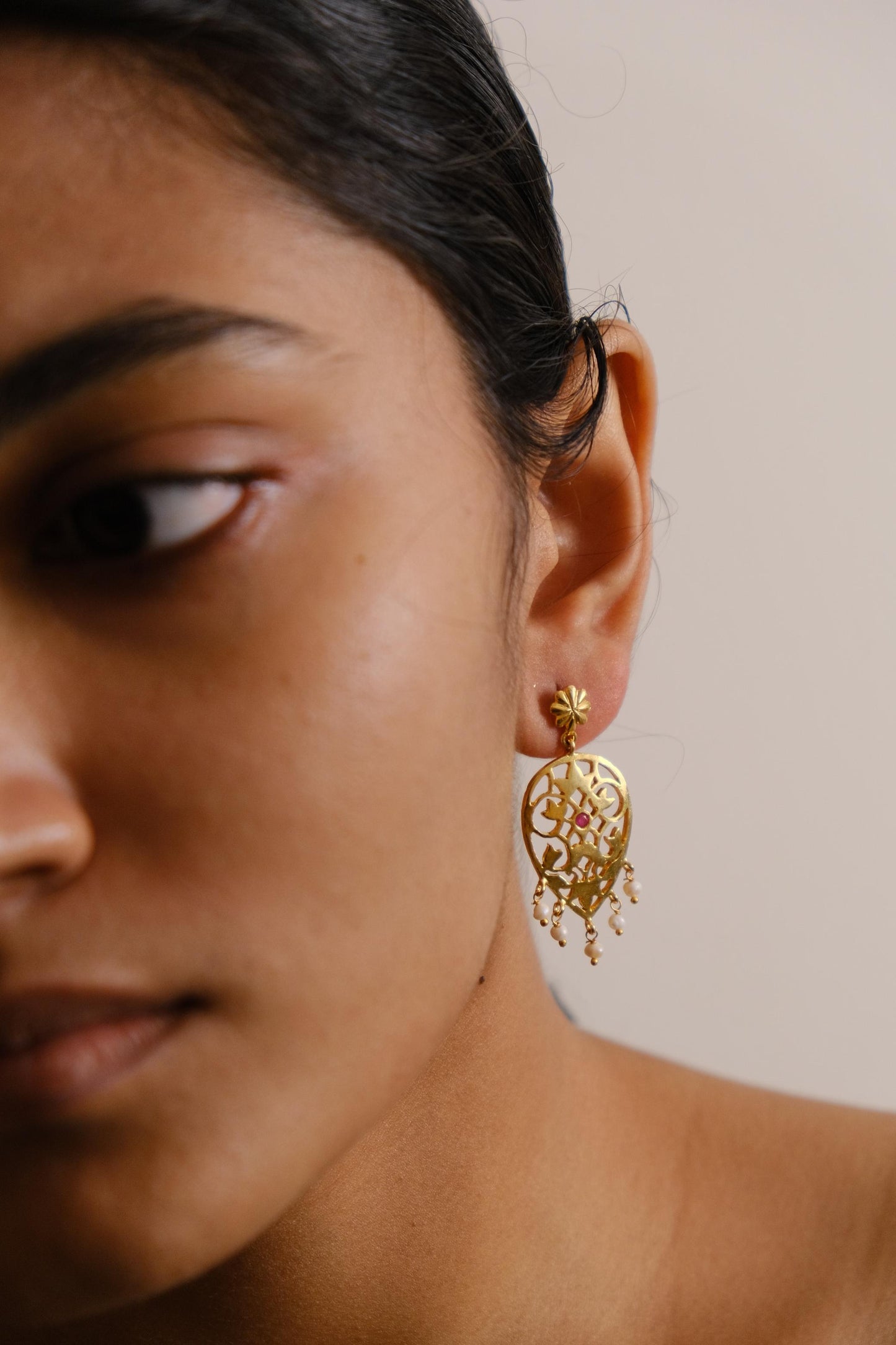 Atreyee Earrings Golden