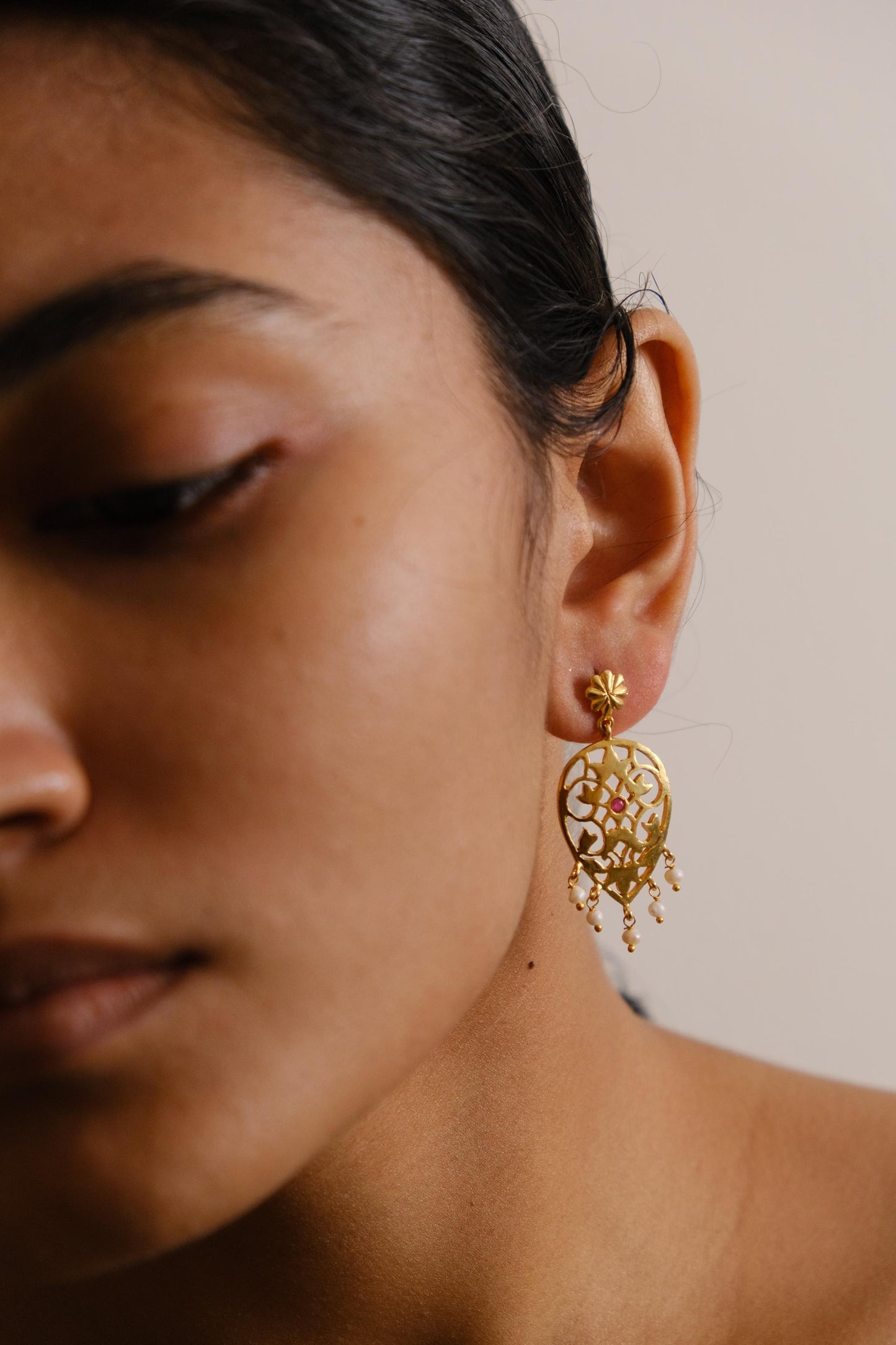 Atreyee Earrings Golden