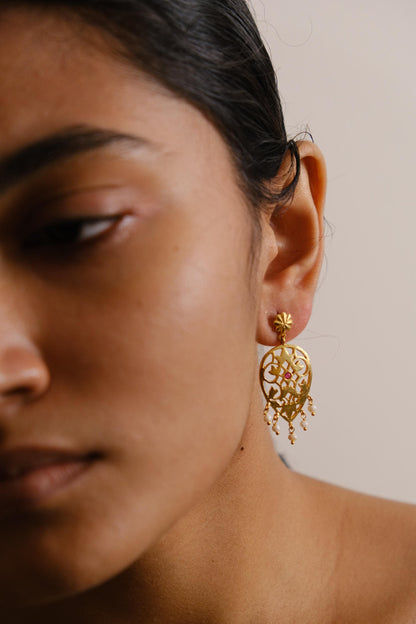 Atreyee Earrings Golden