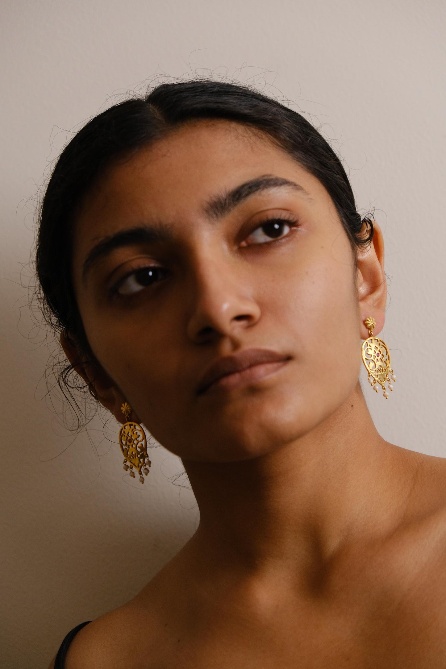 Atreyee Earrings Golden