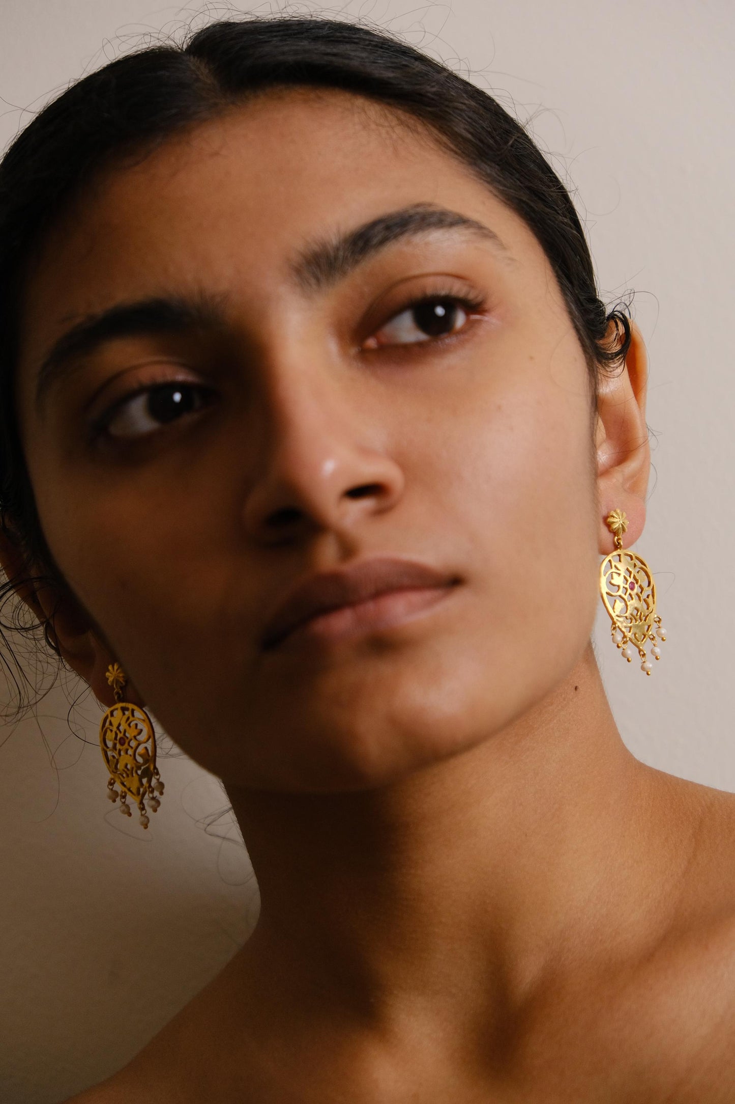 Atreyee Earrings Golden