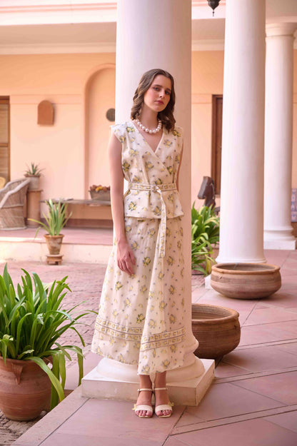 Jim Top and Skirt Set Yellow