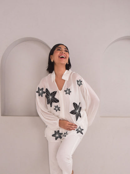 Dana Applique Modal Set - Black