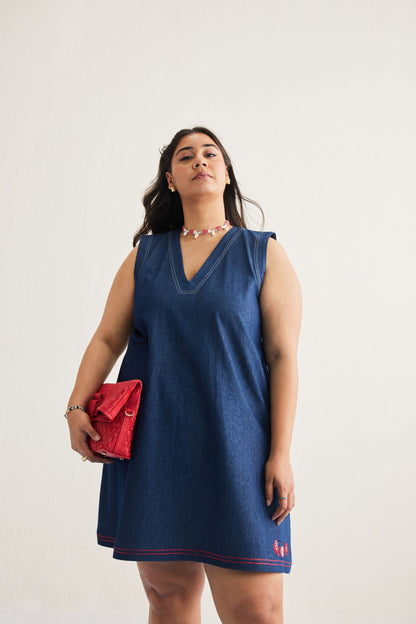 Deep Blue Sustainable Denim Dress