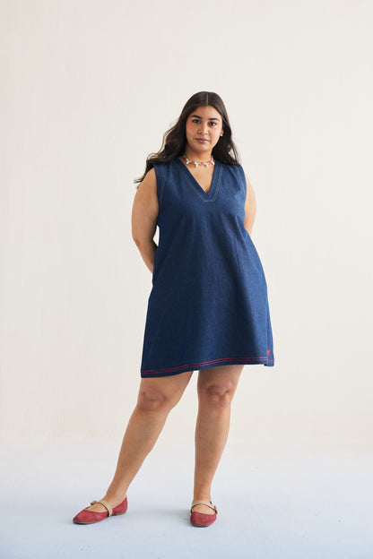 Deep Blue Sustainable Denim Dress