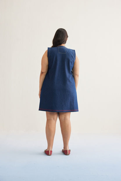 Deep Blue Sustainable Denim Dress
