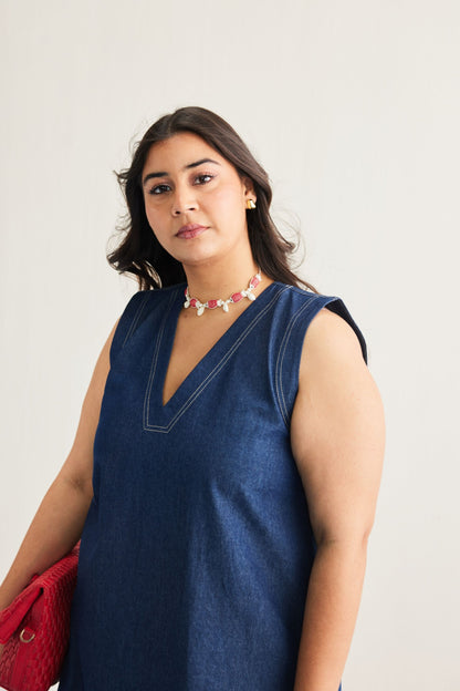 Deep Blue Sustainable Denim Dress