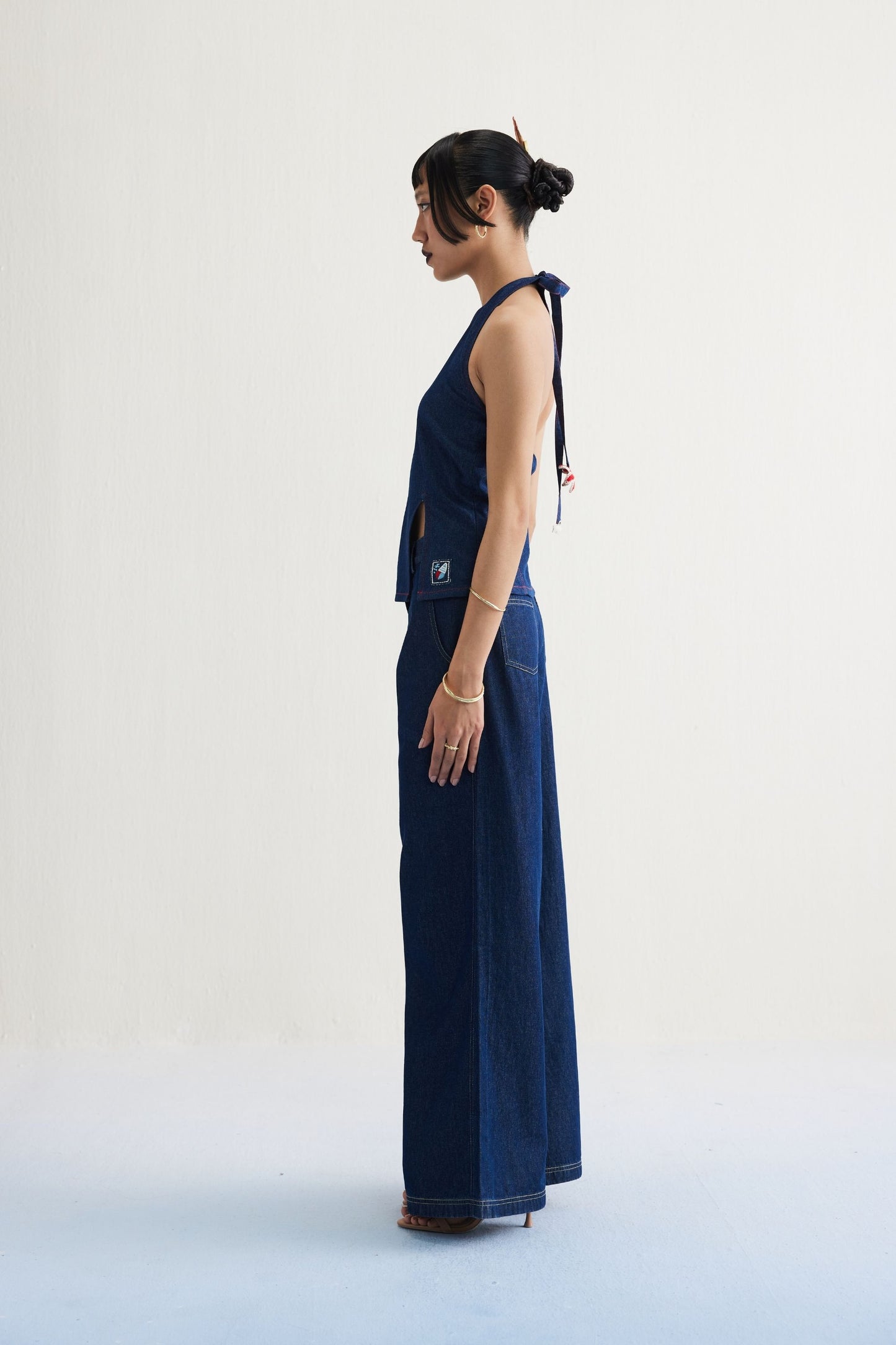 Deepwater Denim Halter Top