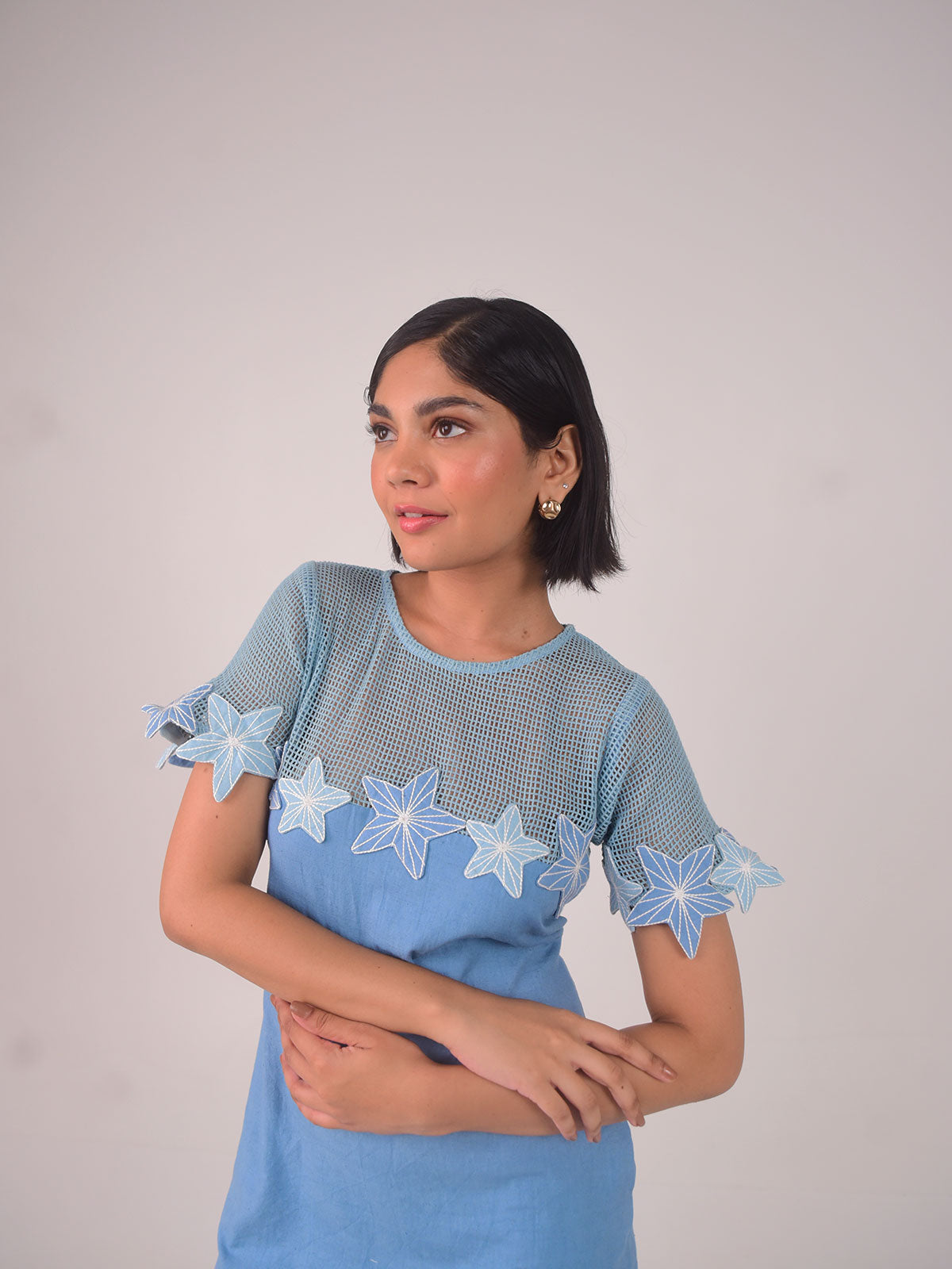 Demi Embroidered Applique Dress