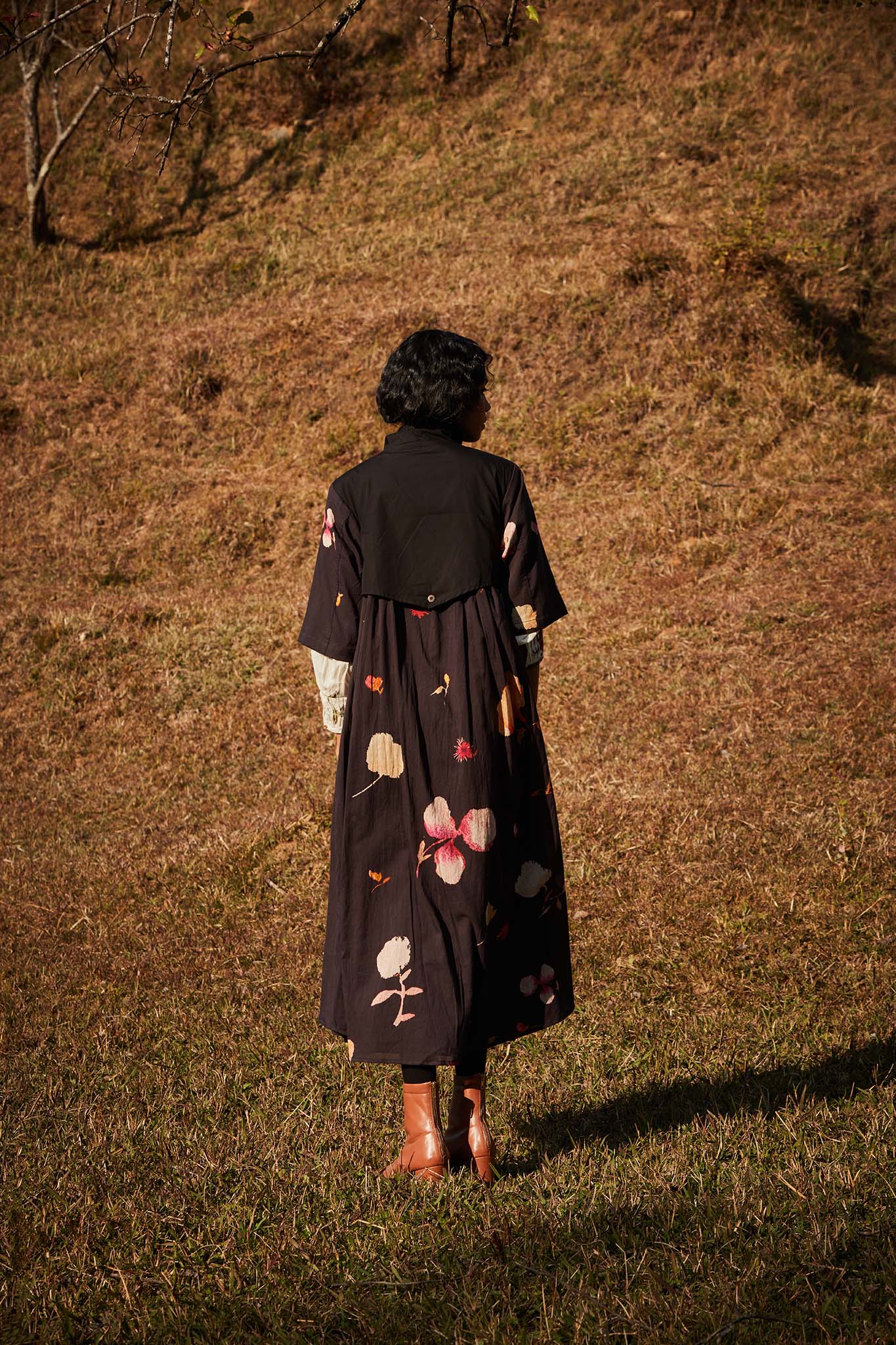 Floral Storm Trench Coat