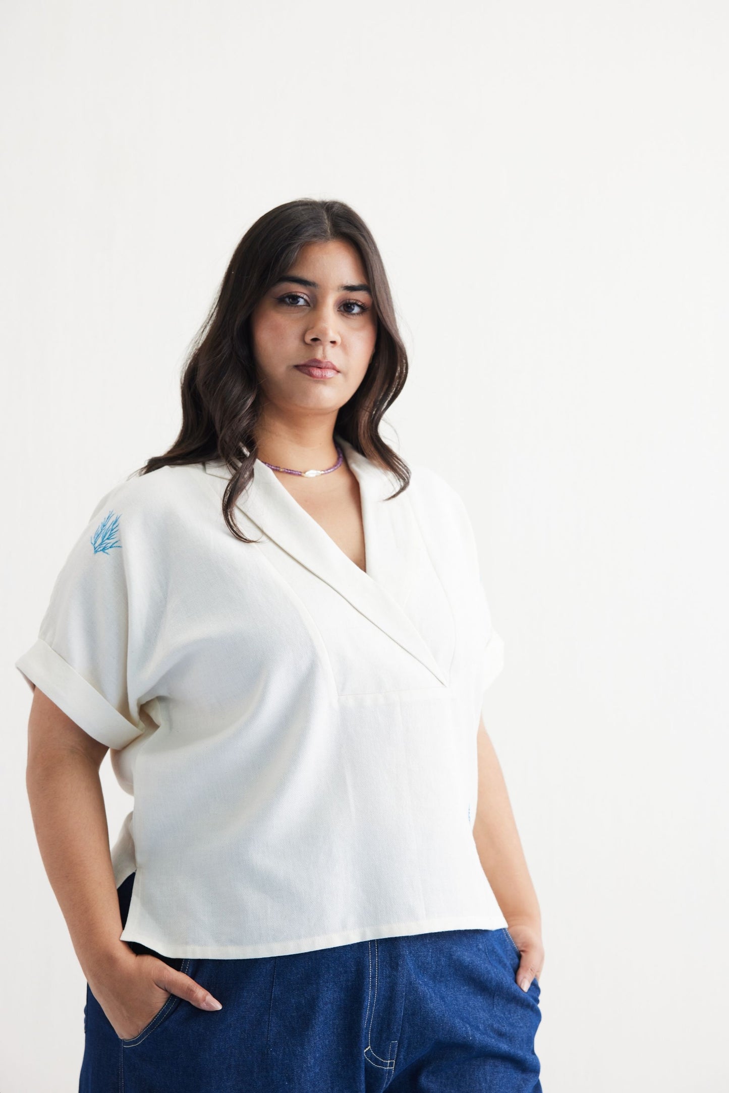 Free As The Ocean Handwoven Twill Top