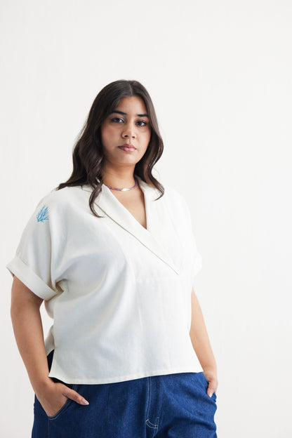 Free As The Ocean Handwoven Twill Top