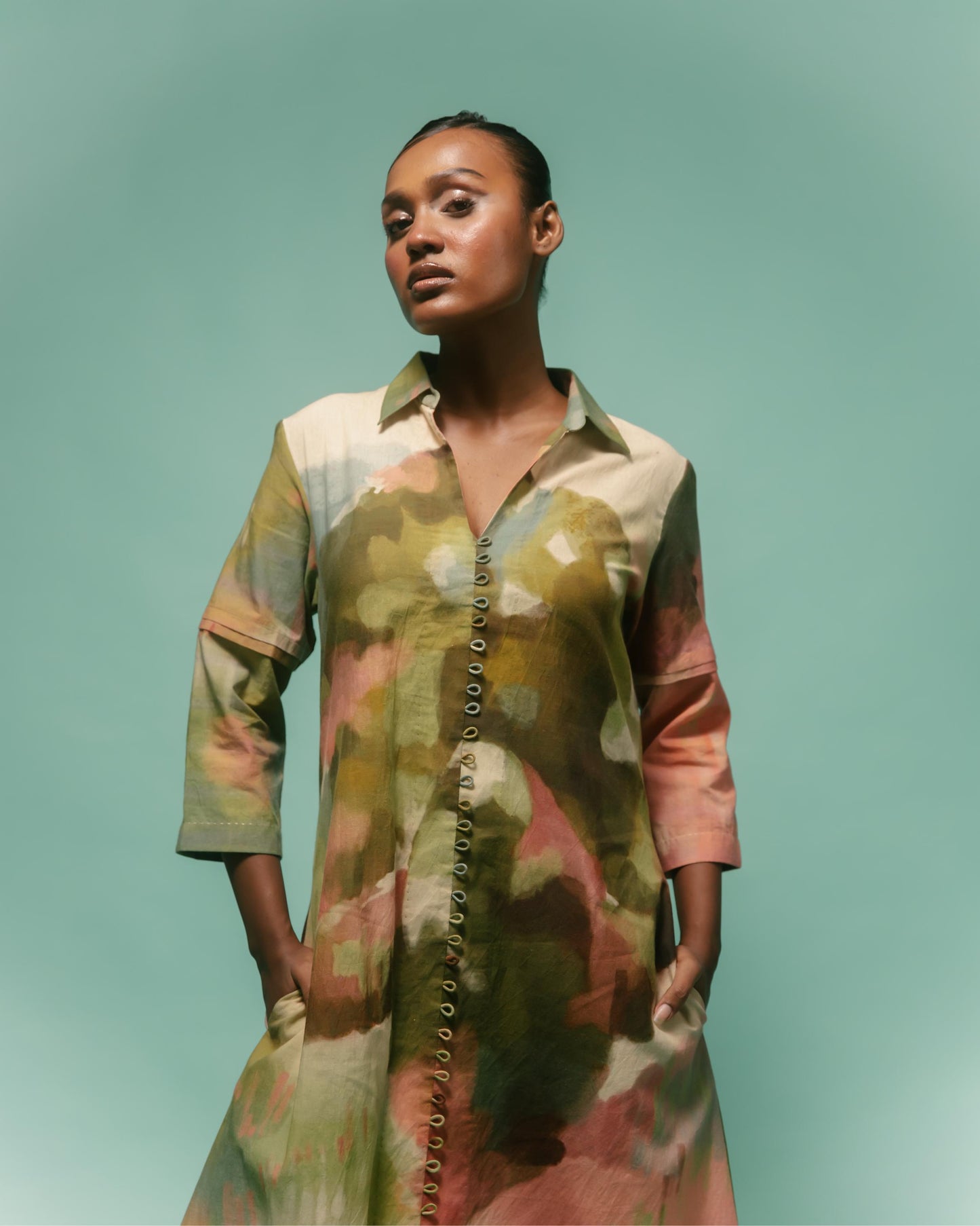 Lea Shirt Dress Peach