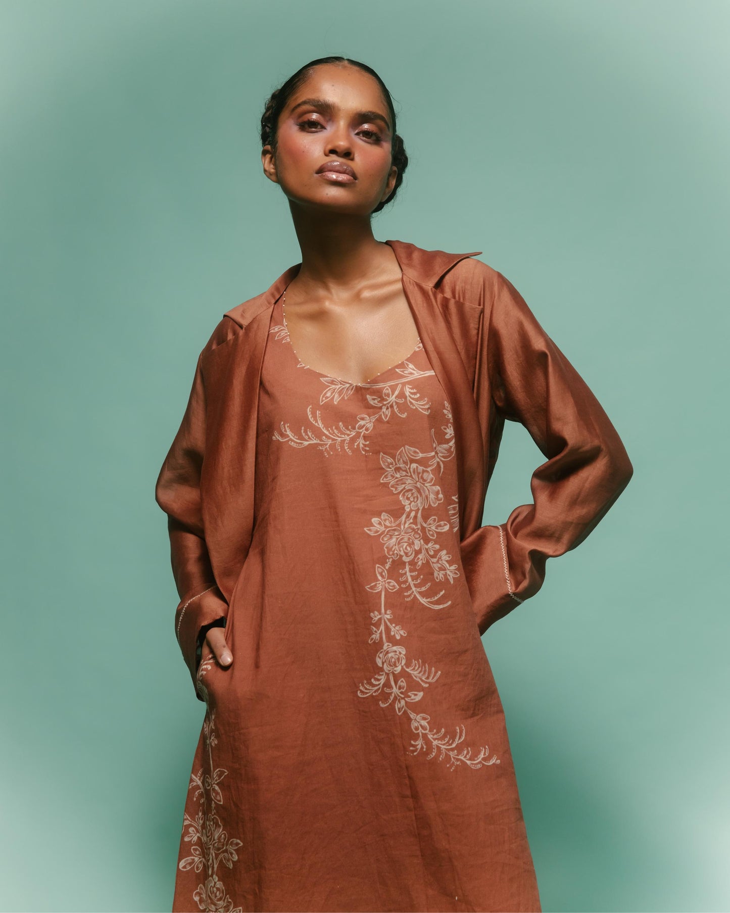 Cattleya Trench Set Brown