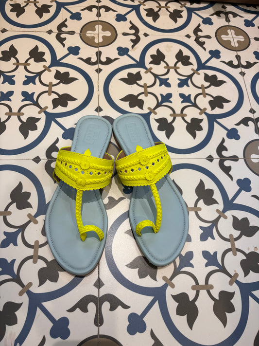 Sky Blue And Neon Yellow