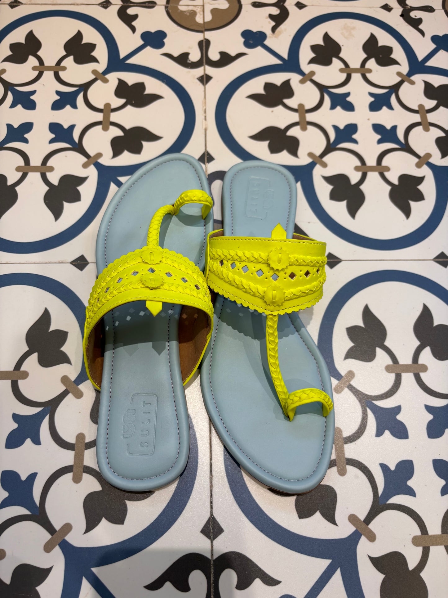 Sky Blue And Neon Yellow