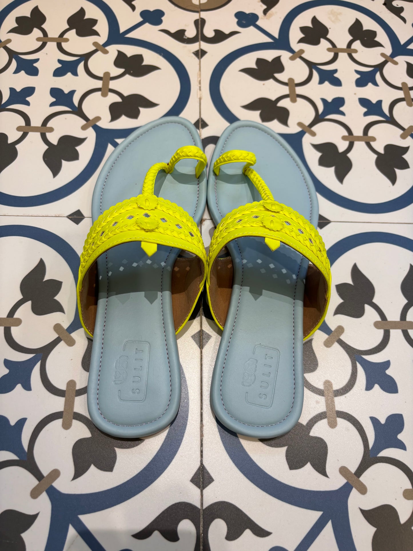 Sky Blue And Neon Yellow