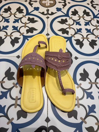 Light Yellow And Dark Lilac