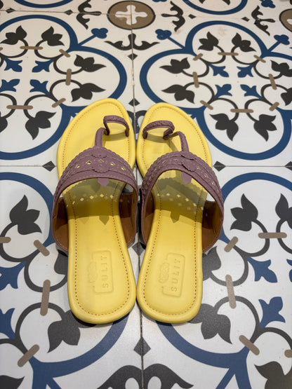 Light Yellow And Dark Lilac