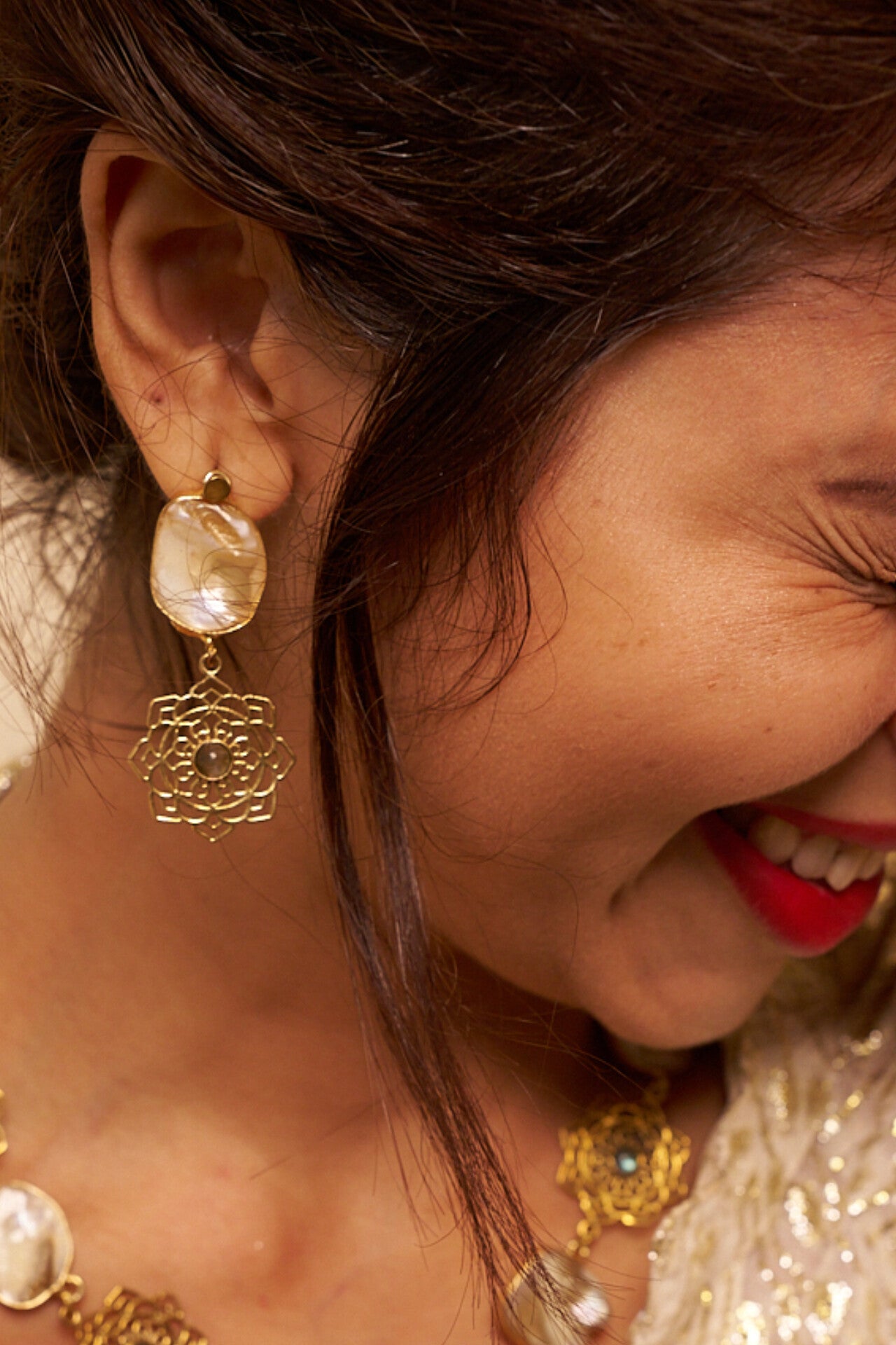 Aurora Mandala Stud Earrings