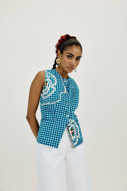 Soro Check Waistcoat