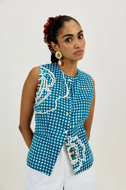 Soro Check Waistcoat