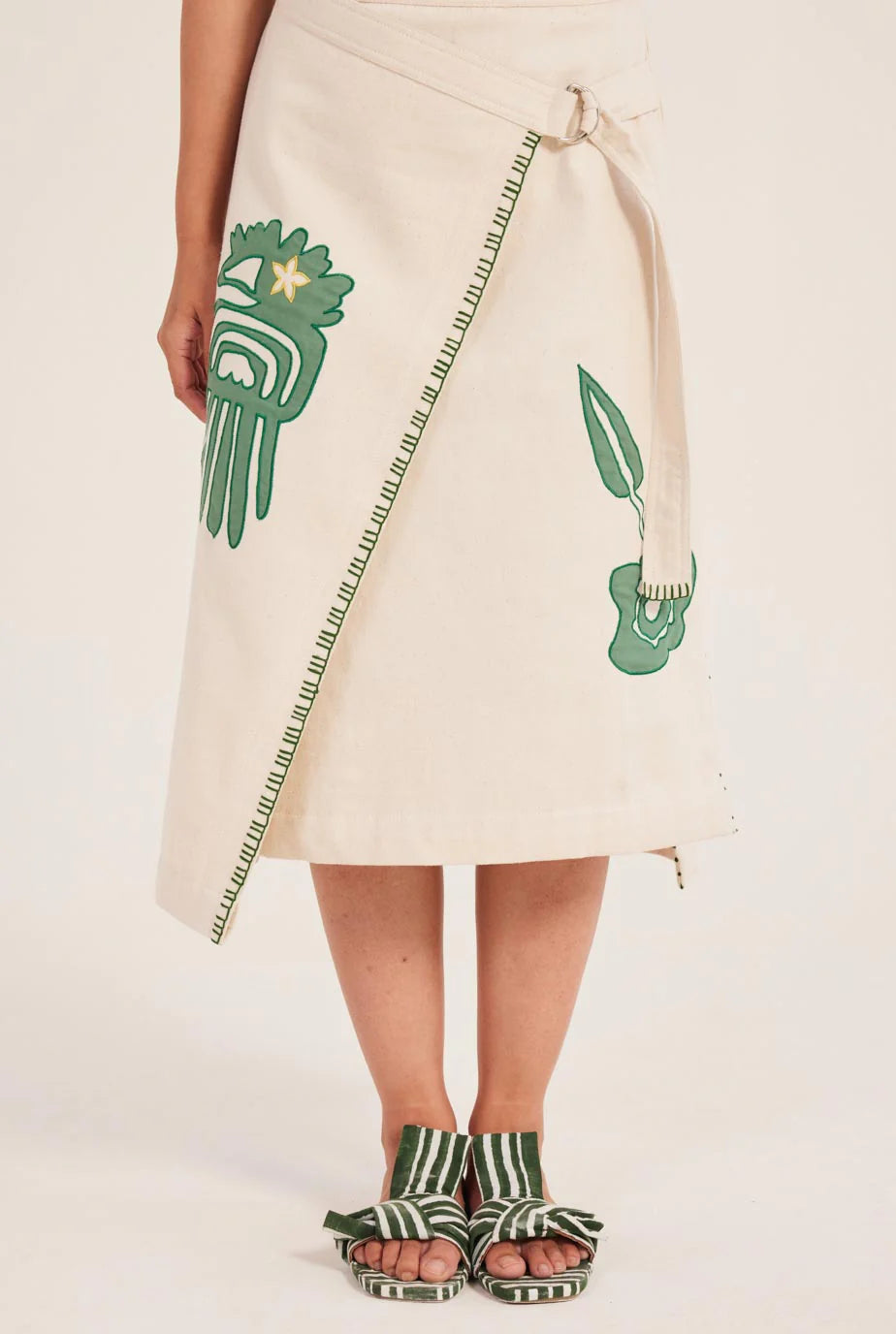 Kiji Handloom Denim Skirt