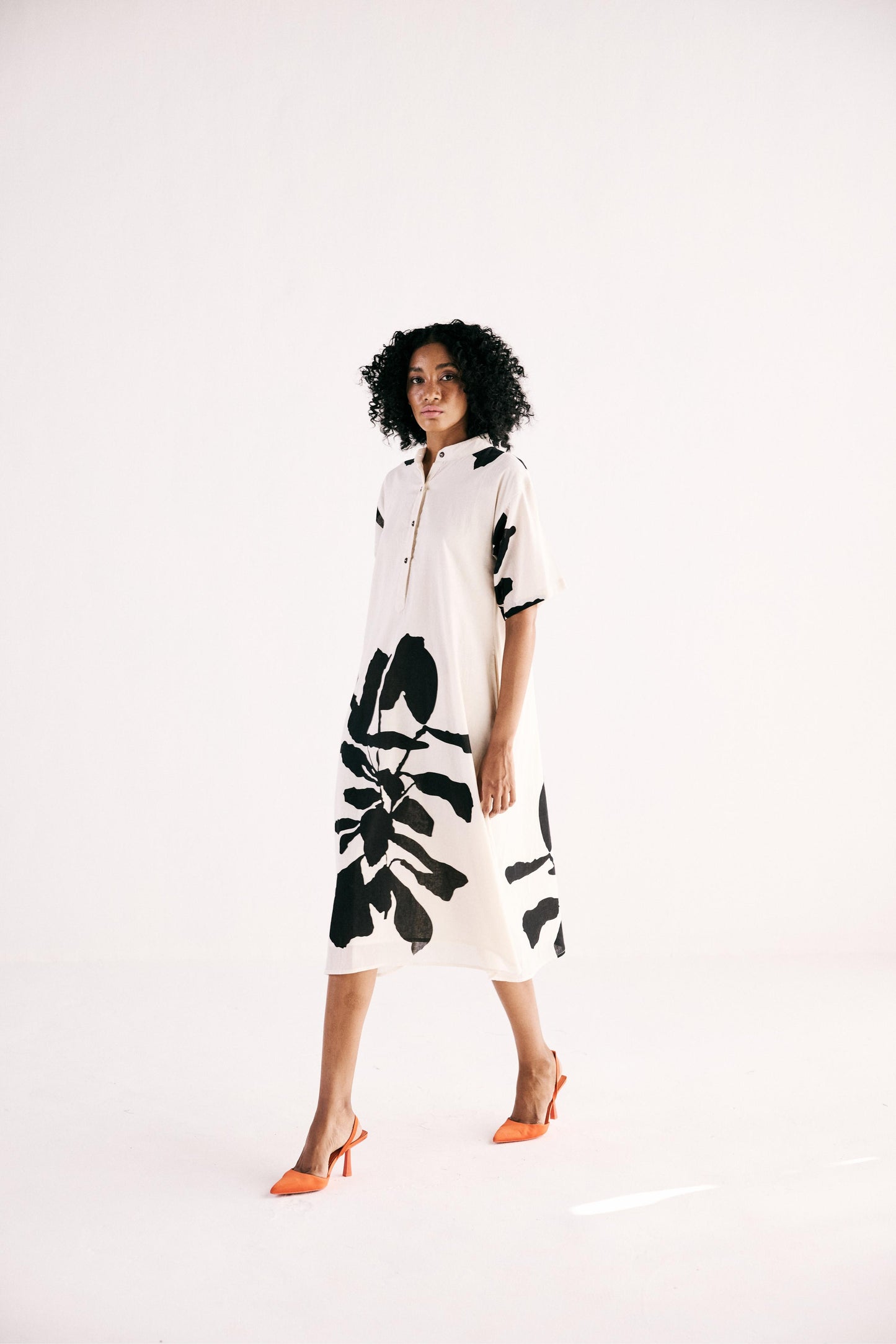 Moonlit Flora Shirt Dress